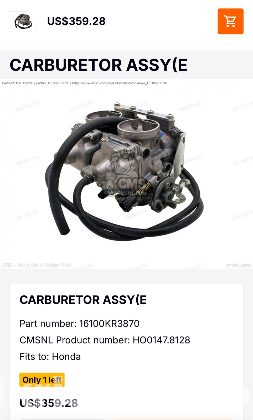 Honda Rebel 250 Carburetor